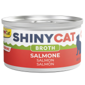 Пълноценна консервирана храна за котки GimCat SHINYCAT SALMON IN BROTH парченца сьомга в натурален бульон